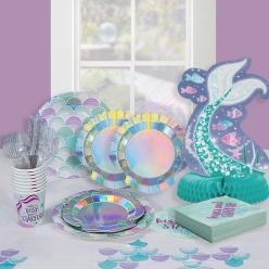 *Mermaid Premium Metallic SUPERSAVER Party Pack for 16